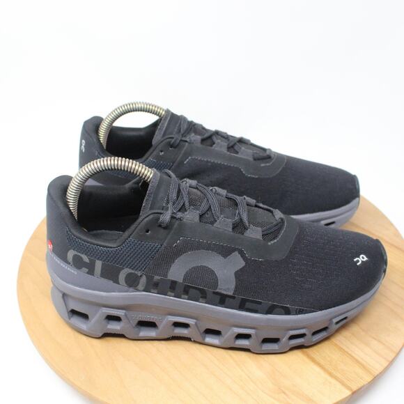 On Cloud Shoes Womens 8.5 Cloudmonster Running Sneakers Black Athleisure Gym - Picture 2 of 10